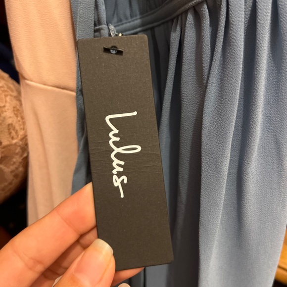 Lulu's I'm All Yours Slate Blue Ruffled Maxi Dress - Picture 3 of 4